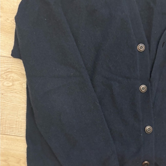 L.L.Bean Black Cashmere Cardigan Vintage LL Bean Cashmere Sweater Size XL - Picture 7 of 8